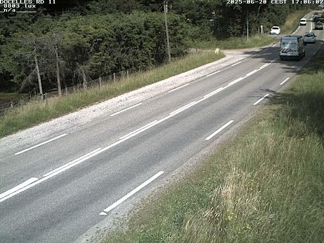 Webcam à 424 mètres d'altitude dans la Tranchée de Docelles dans les Vosges, à proximité d'Epinal sur la route de Gerardmer (D11)