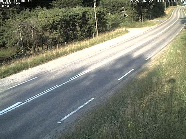 Webcam à 424 mètres d'altitude dans la Tranchée de Docelles dans les Vosges, à proximité d'Epinal sur la route de Gerardmer (D11)
