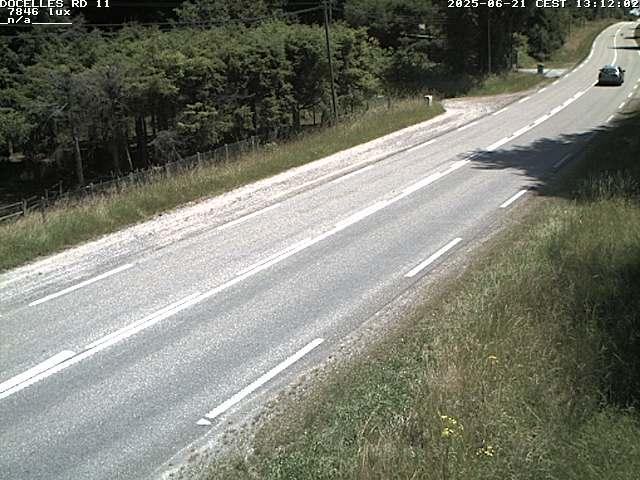 Webcam à 424 mètres d'altitude dans la Tranchée de Docelles dans les Vosges, à proximité d'Epinal sur la route de Gerardmer (D11)
