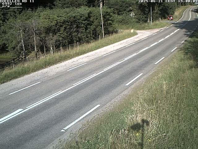 Webcam à 424 mètres d'altitude dans la Tranchée de Docelles dans les Vosges, à proximité d'Epinal sur la route de Gerardmer (D11)