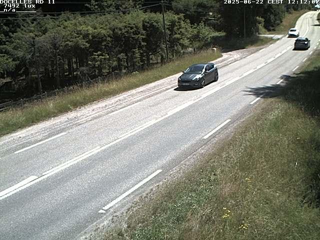 Webcam à 424 mètres d'altitude dans la Tranchée de Docelles dans les Vosges, à proximité d'Epinal sur la route de Gerardmer (D11)