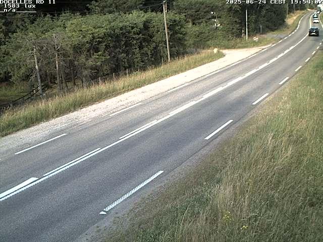 Webcam à 424 mètres d'altitude dans la Tranchée de Docelles dans les Vosges, à proximité d'Epinal sur la route de Gerardmer (D11)