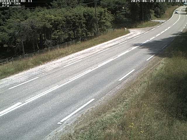 Webcam à 424 mètres d'altitude dans la Tranchée de Docelles dans les Vosges, à proximité d'Epinal sur la route de Gerardmer (D11)