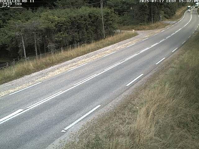 Webcam à 424 mètres d'altitude dans la Tranchée de Docelles dans les Vosges, à proximité d'Epinal sur la route de Gerardmer (D11)