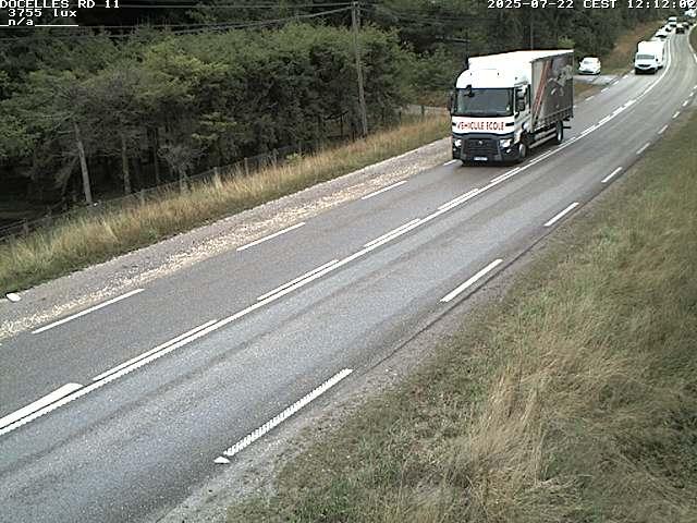 Webcam à 424 mètres d'altitude dans la Tranchée de Docelles dans les Vosges, à proximité d'Epinal sur la route de Gerardmer (D11)