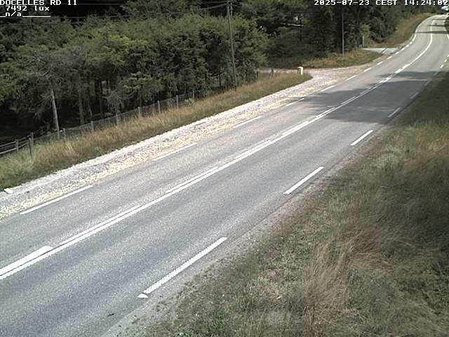 Webcam à 424 mètres d'altitude dans la Tranchée de Docelles dans les Vosges, à proximité d'Epinal sur la route de Gerardmer (D11)