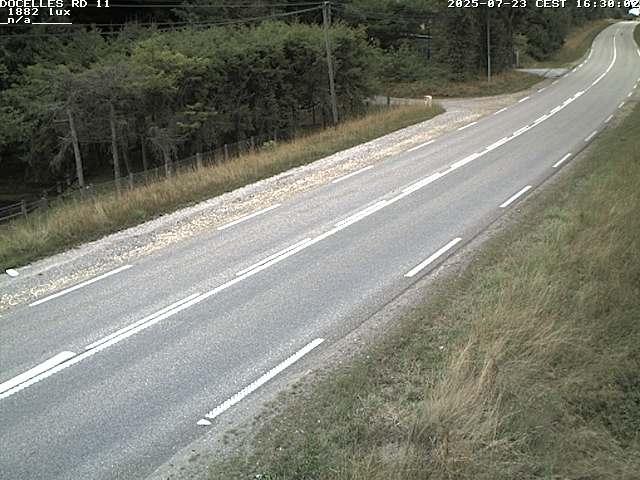 Webcam à 424 mètres d'altitude dans la Tranchée de Docelles dans les Vosges, à proximité d'Epinal sur la route de Gerardmer (D11)