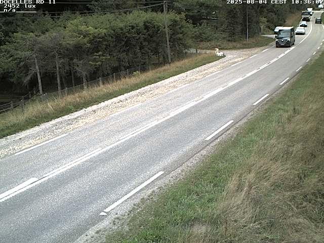 Webcam à 424 mètres d'altitude dans la Tranchée de Docelles dans les Vosges, à proximité d'Epinal sur la route de Gerardmer (D11)