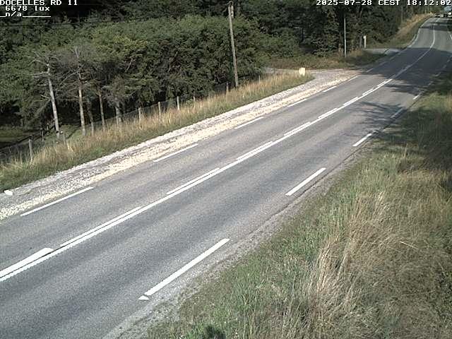 Webcam à 424 mètres d'altitude dans la Tranchée de Docelles dans les Vosges, à proximité d'Epinal sur la route de Gerardmer (D11)