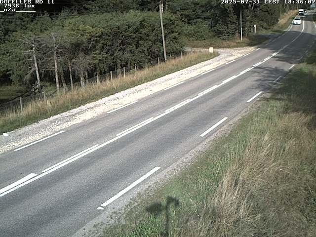 Webcam à 424 mètres d'altitude dans la Tranchée de Docelles dans les Vosges, à proximité d'Epinal sur la route de Gerardmer (D11)