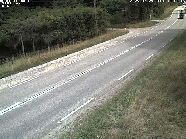 Webcam à 424 mètres d'altitude dans la Tranchée de Docelles dans les Vosges, à proximité d'Epinal sur la route de Gerardmer (D11)