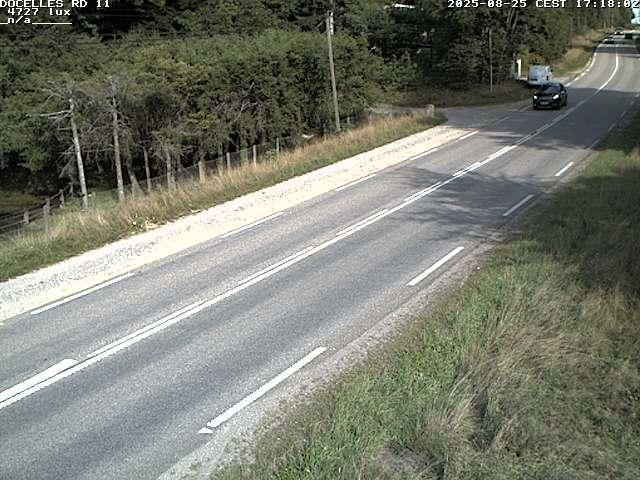 Webcam à 424 mètres d'altitude dans la Tranchée de Docelles dans les Vosges, à proximité d'Epinal sur la route de Gerardmer (D11)