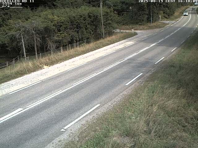 Webcam à 424 mètres d'altitude dans la Tranchée de Docelles dans les Vosges, à proximité d'Epinal sur la route de Gerardmer (D11)