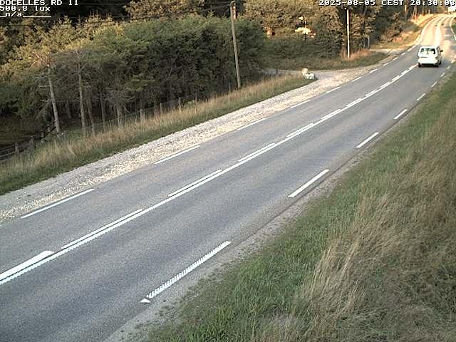 Webcam à 424 mètres d'altitude dans la Tranchée de Docelles dans les Vosges, à proximité d'Epinal sur la route de Gerardmer (D11)