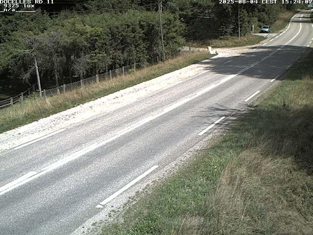 Webcam à 424 mètres d'altitude dans la Tranchée de Docelles dans les Vosges, à proximité d'Epinal sur la route de Gerardmer (D11)