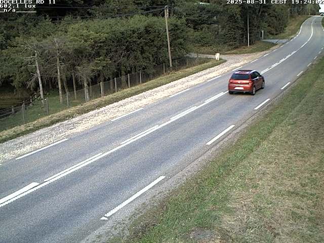 Webcam à 424 mètres d'altitude dans la Tranchée de Docelles dans les Vosges, à proximité d'Epinal sur la route de Gerardmer (D11)