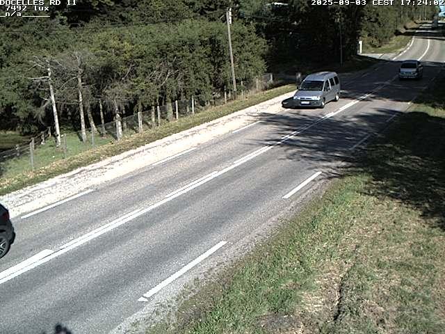 Webcam à 424 mètres d'altitude dans la Tranchée de Docelles dans les Vosges, à proximité d'Epinal sur la route de Gerardmer (D11)