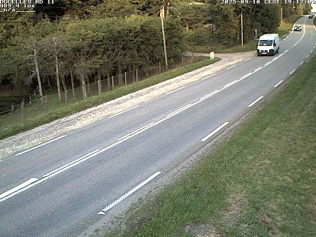 Webcam à 424 mètres d'altitude dans la Tranchée de Docelles dans les Vosges, à proximité d'Epinal sur la route de Gerardmer (D11)