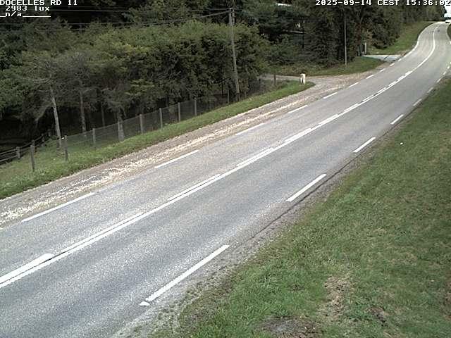 Webcam à 424 mètres d'altitude dans la Tranchée de Docelles dans les Vosges, à proximité d'Epinal sur la route de Gerardmer (D11)