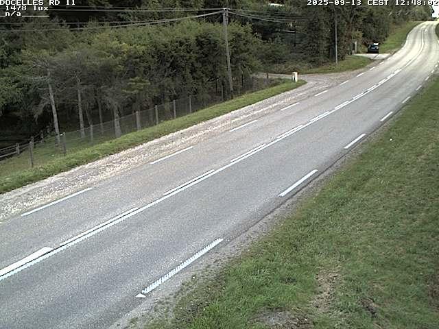 Webcam à 424 mètres d'altitude dans la Tranchée de Docelles dans les Vosges, à proximité d'Epinal sur la route de Gerardmer (D11)