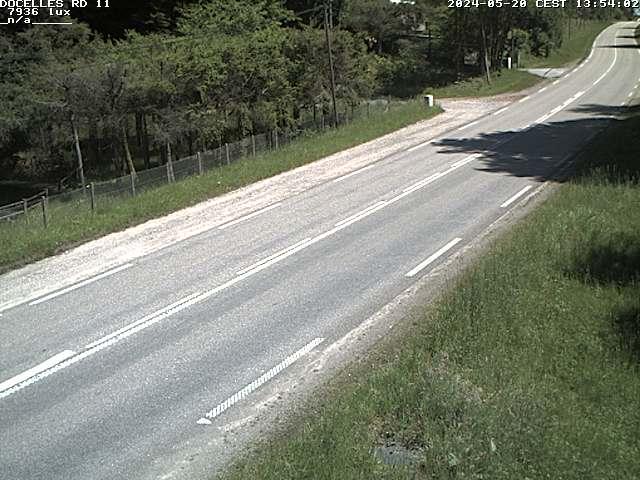 Webcam à 424 mètres d'altitude dans la Tranchée de Docelles dans les Vosges, à proximité d'Epinal sur la route de Gerardmer (D11)