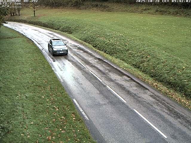 <h2>Webcam à Allarmont dans les Vosges, sur la RD392</h2>