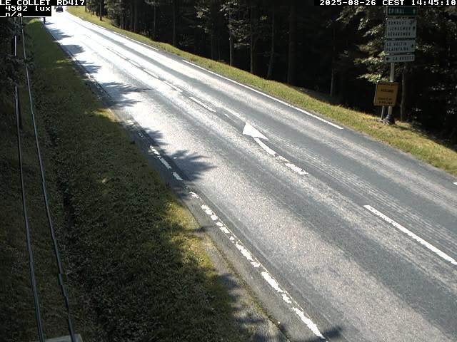 <h2>Caméra du Collet sur la route de Colmar (D417)</h2>