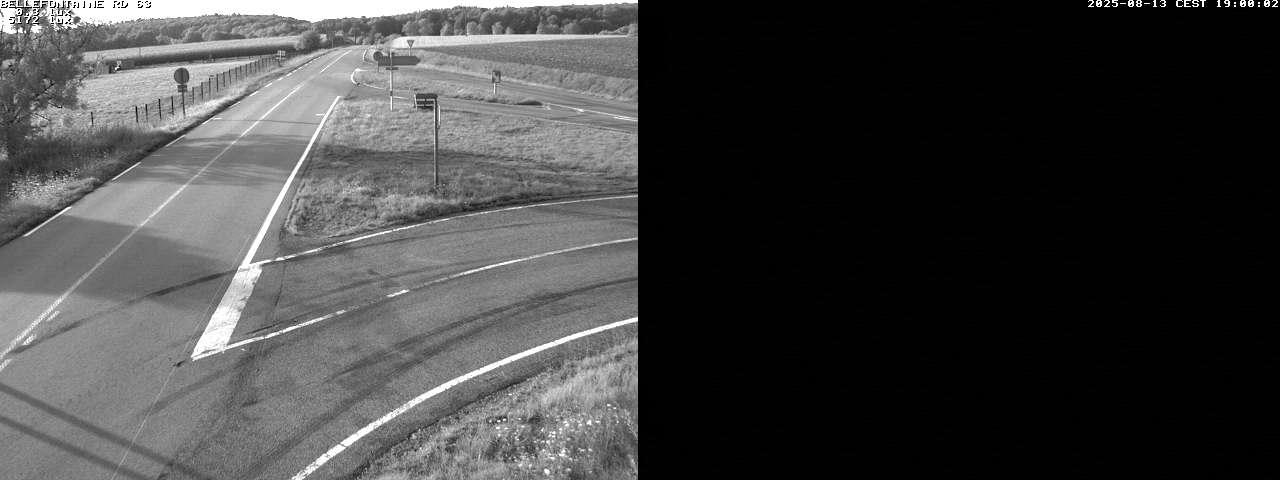Webcam à Bellefontaine dans les Vosges à 552 mètres d'altitude sur la D63, à la jonction avec la D20A