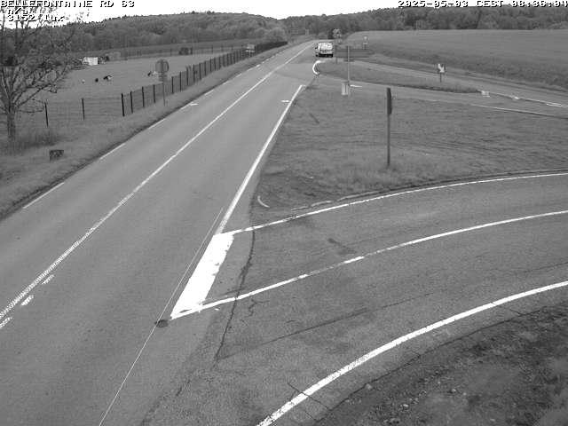 Webcam à Bellefontaine dans les Vosges à 552 mètres d'altitude sur la D63, à la jonction avec la D20A