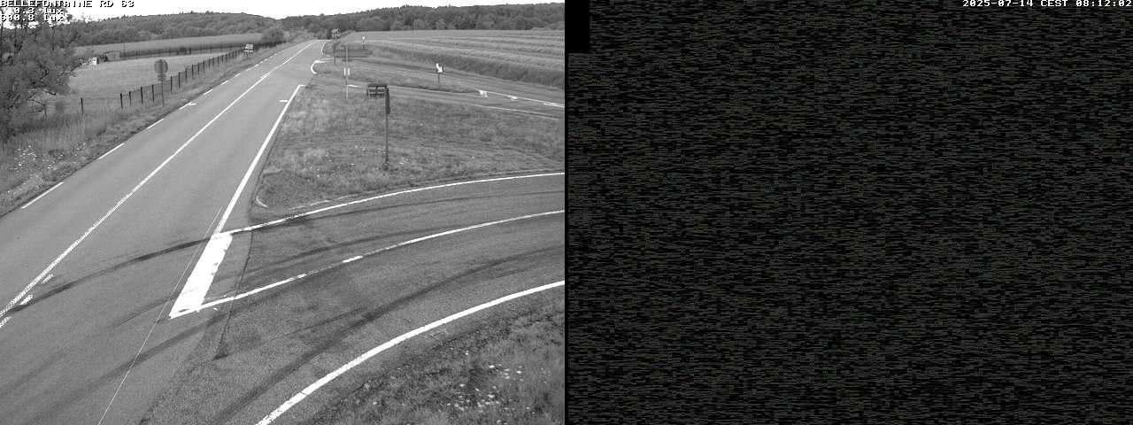 Webcam à Bellefontaine dans les Vosges à 552 mètres d'altitude sur la D63, à la jonction avec la D20A