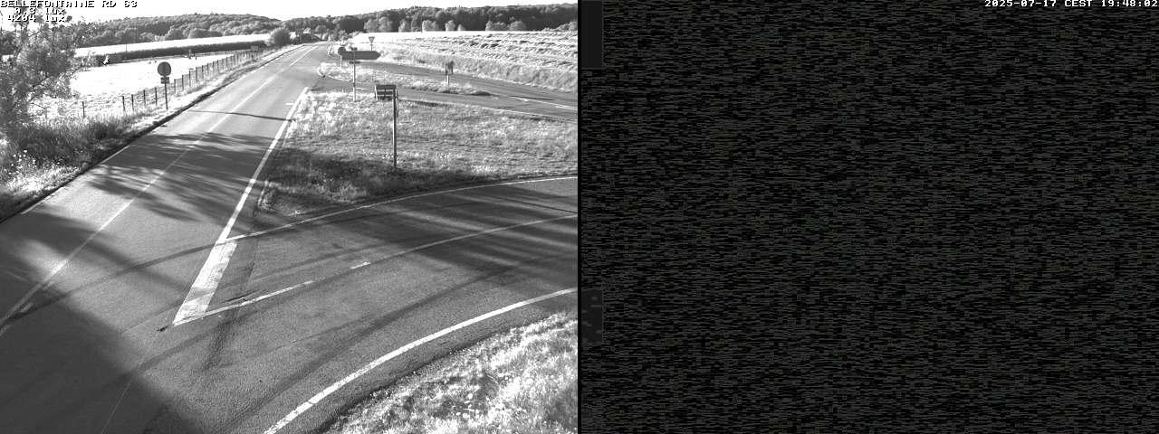 Webcam à Bellefontaine dans les Vosges à 552 mètres d'altitude sur la D63, à la jonction avec la D20A