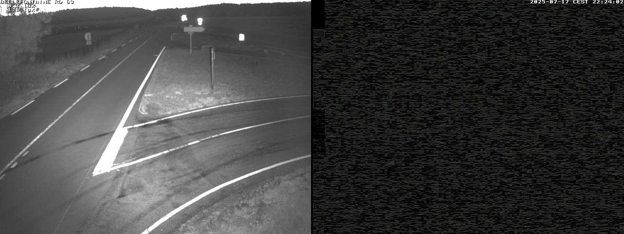 Webcam à Bellefontaine dans les Vosges à 552 mètres d'altitude sur la D63, à la jonction avec la D20A