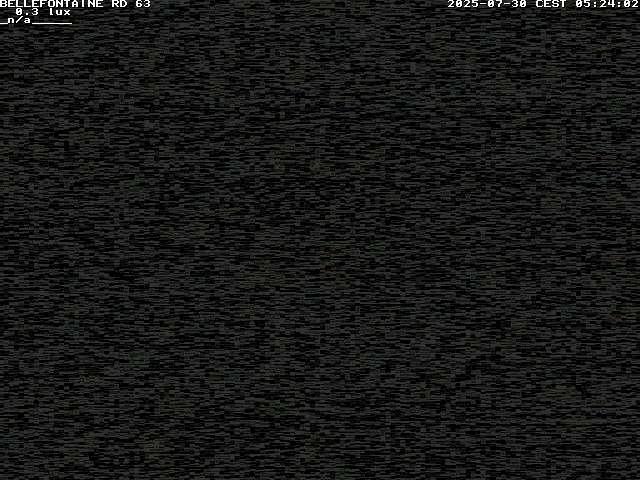 Webcam à Bellefontaine dans les Vosges à 552 mètres d'altitude sur la D63, à la jonction avec la D20A