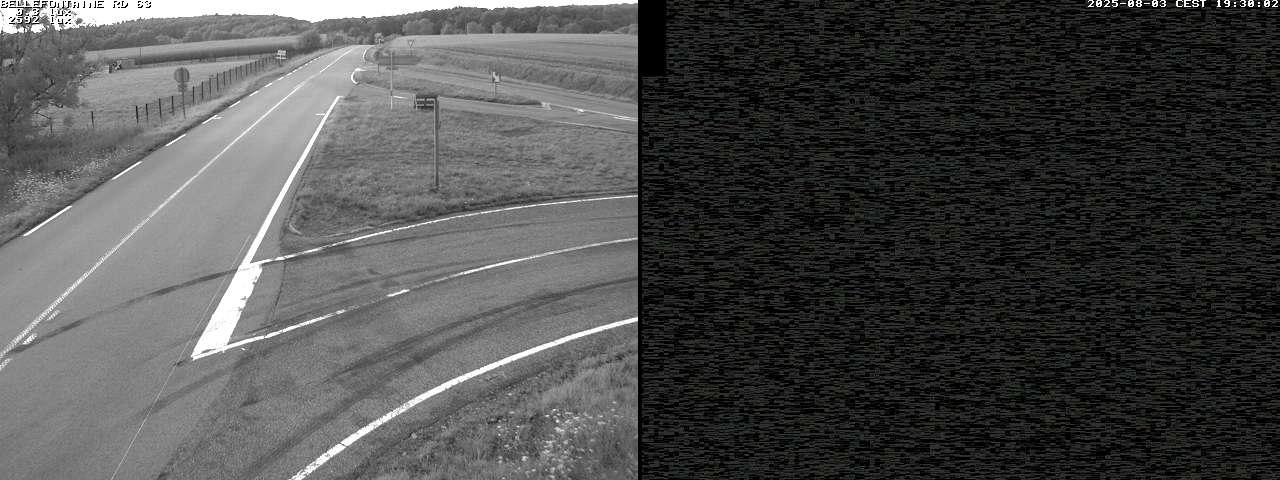 Webcam à Bellefontaine dans les Vosges à 552 mètres d'altitude sur la D63, à la jonction avec la D20A