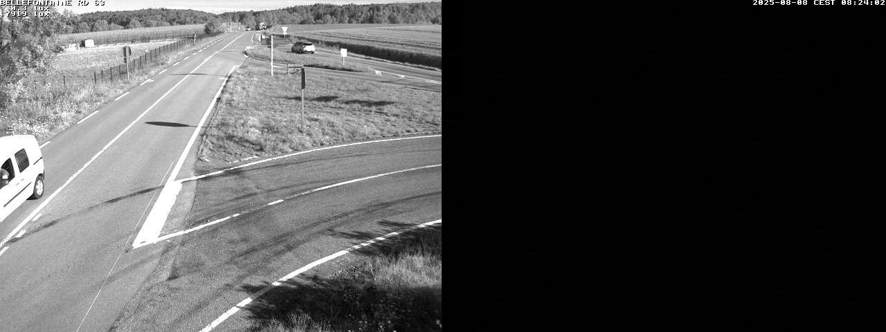 Webcam à Bellefontaine dans les Vosges à 552 mètres d'altitude sur la D63, à la jonction avec la D20A
