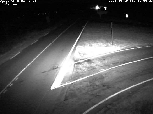 Webcam à Bellefontaine dans les Vosges à 552 mètres d'altitude sur la D63, à la jonction avec la D20A