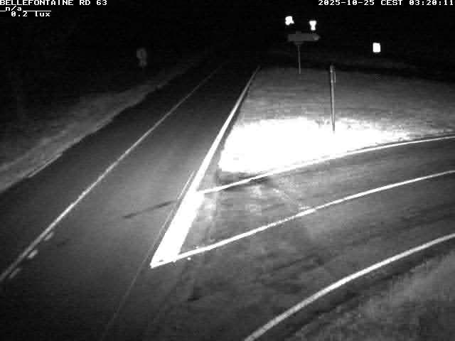 Webcam à Bellefontaine dans les Vosges à 552 mètres d'altitude sur la D63, à la jonction avec la D20A