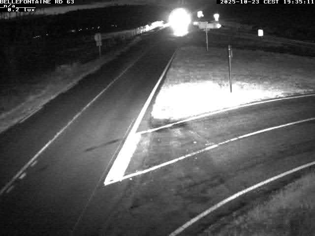 <h2>Webcam à Bellefontaine dans les Vosges à 552 mètres d'altitude sur la D63, à la jonction avec la D20A</h2>