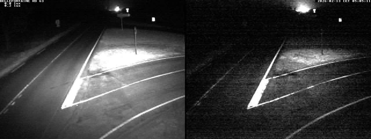 Webcam à Bellefontaine dans les Vosges à 552 mètres d'altitude sur la D63, à la jonction avec la D20A