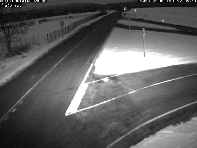 Webcam à Bellefontaine dans les Vosges à 552 mètres d'altitude sur la D63, à la jonction avec la D20A