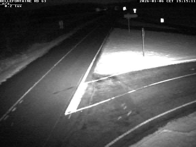 Webcam à Bellefontaine dans les Vosges à 552 mètres d'altitude sur la D63, à la jonction avec la D20A