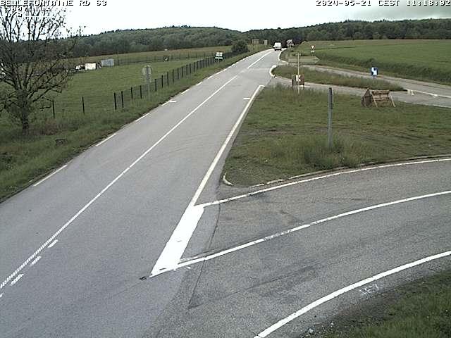 Webcam à Bellefontaine dans les Vosges à 552 mètres d'altitude sur la D63, à la jonction avec la D20A