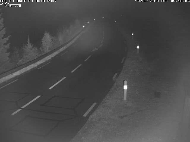 <h2>Webcam à 406 mètres d'altitude au niveau du col du haut du bois sur la RD32</h2>