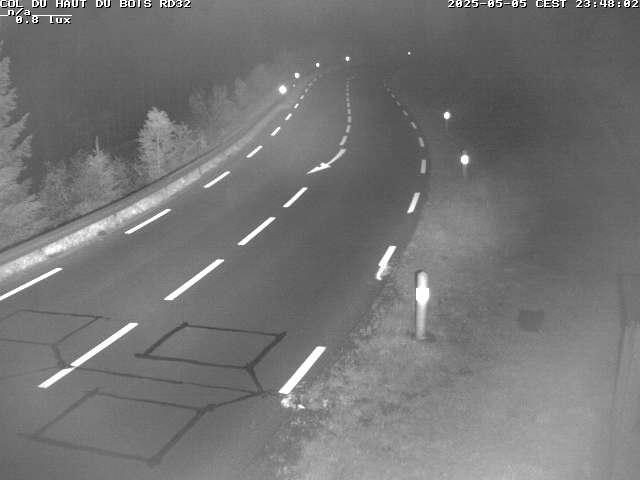 Webcam à 406 mètres d'altitude au niveau du col du haut du bois sur la RD32