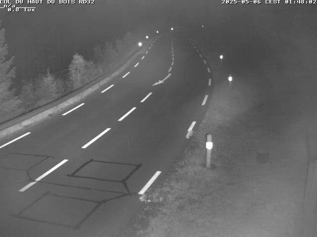 Webcam à 406 mètres d'altitude au niveau du col du haut du bois sur la RD32