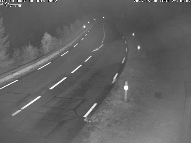 Webcam à 406 mètres d'altitude au niveau du col du haut du bois sur la RD32