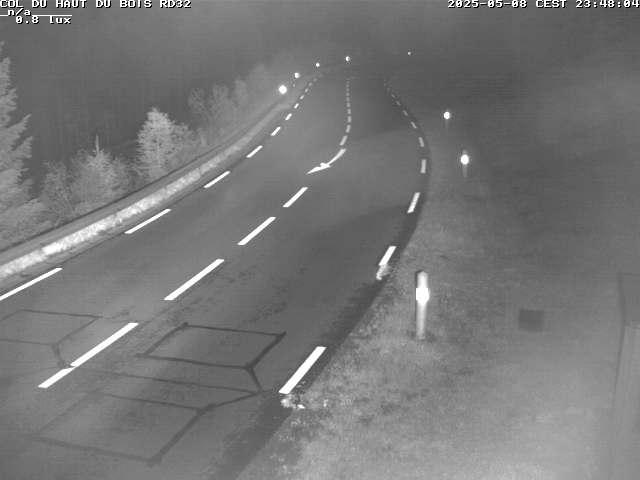 Webcam à 406 mètres d'altitude au niveau du col du haut du bois sur la RD32