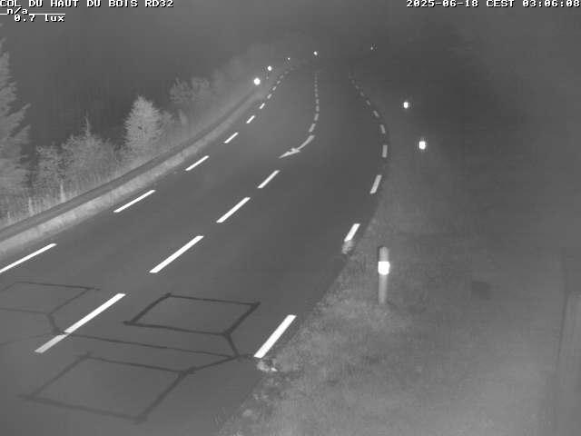 Webcam à 406 mètres d'altitude au niveau du col du haut du bois sur la RD32