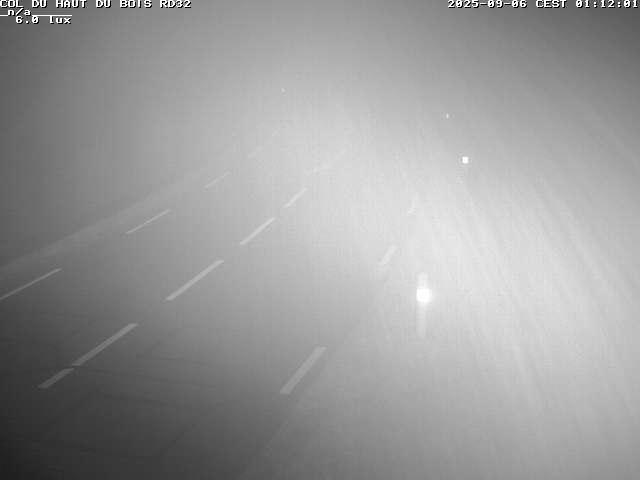 Webcam à 406 mètres d'altitude au niveau du col du haut du bois sur la RD32