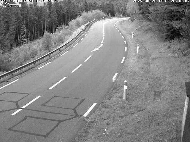 Webcam à 406 mètres d'altitude au niveau du col du haut du bois sur la RD32